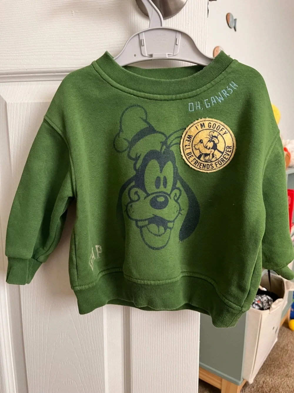 GAP Green Goofy Graphic Crewneck Sweatshirt